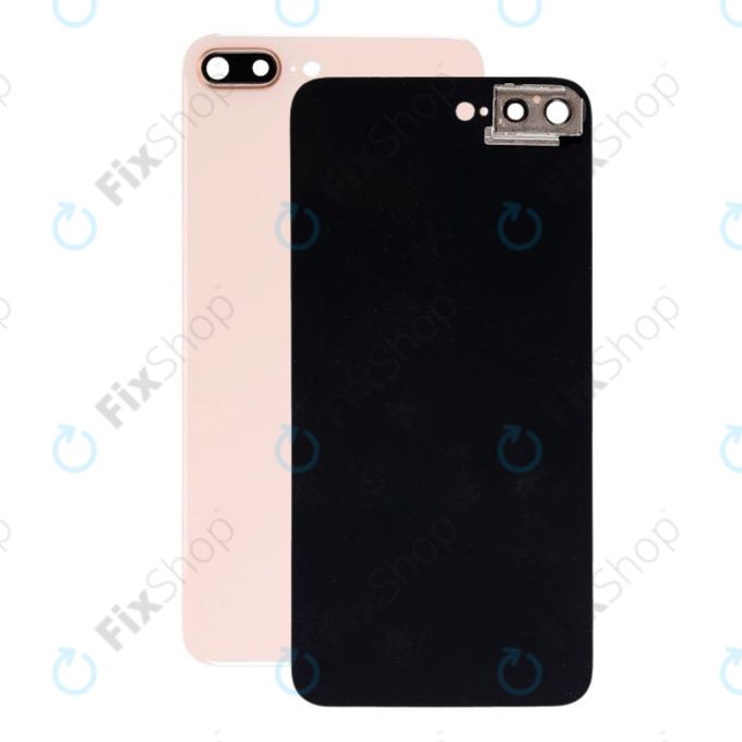 Apple iPhone 8 Plus - Sticlă Carcasă Spate cu Suport Cameră (Gold)