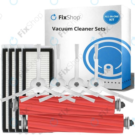 Set de piese de schimb pentru Roborock Qrevo MaxV, Pro, S (2x Perie principală, 4x Filter, 4x Perie laterală)