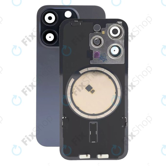 Apple iPhone 15 Pro - Sticlă pentru carcasa din spate cu piese mici (Blue Titanium)