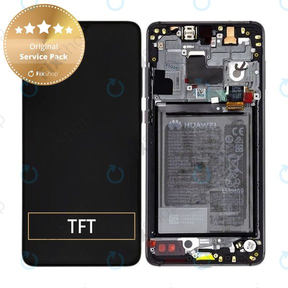 Huawei Mate 20 - Ecran LCD + Sticlă Tactilă + Ramă + Baterie (Black) - 02352ETG Genuine Service Pack