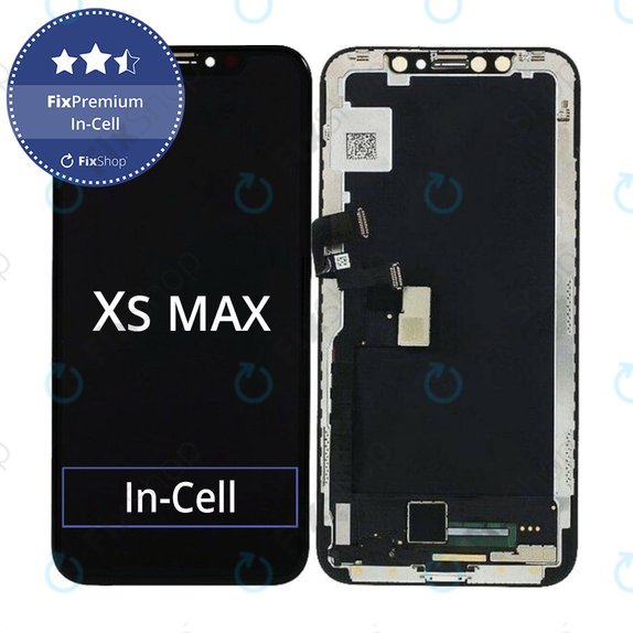 Ecran In-Cell pentru iPhone XS Max, Sticlă tactilă cu ramă, FixPremium