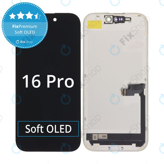Apple iPhone 16 Pro - Ecran LCD + Sticlă Tactilă + Ramă Soft OLED FixPremium