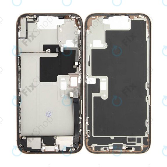 Apple iPhone 16 Pro Max - Ramă mijlocie + Butoane de pornire + Volum (Desert Titanium)