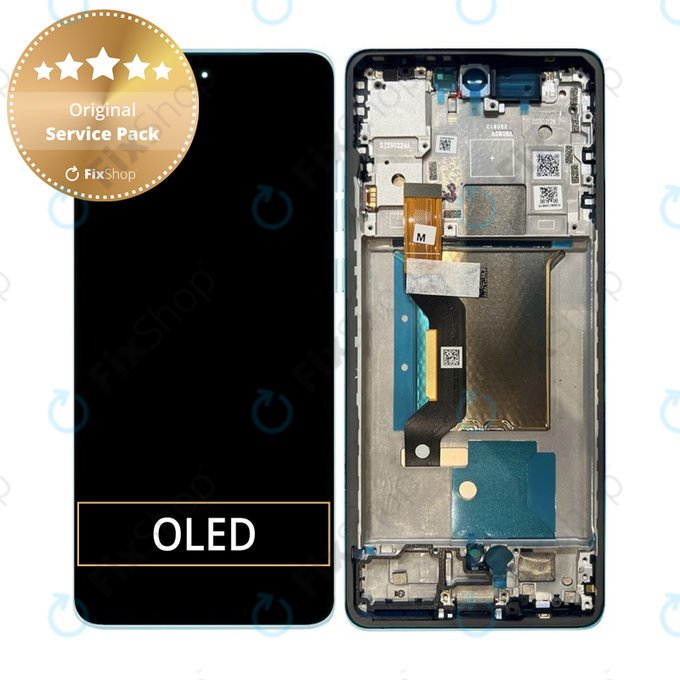 Motorola Edge 60 Fusion - Ecran LCD + Sticlă Tactilă + Ramă (Amazonite) - 5D68C29879 Genuine Service Pack