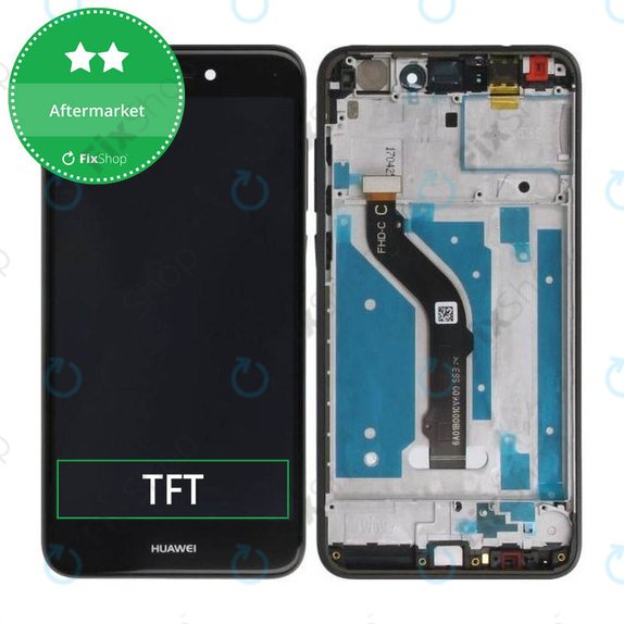 Huawei P9 lite (2017), Honor 8 Lite - Ecran LCD + Sticlă Tactilă + Ramă (Black) TFT