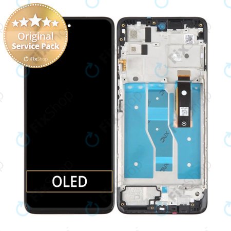 Motorola Moto G82 5G XT2225 - Ecran LCD + Sticlă Tactilă + Ramă (Stardust White) - 5D68C20277 Genuine Service Pack