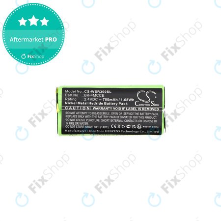 Baterie pentru Waterpik 900 Sonic Toothbrush, Sensonic Plus Sr-3000, 700mAh, Ni-MH, 2.4V, BK-4MCCE, HQ