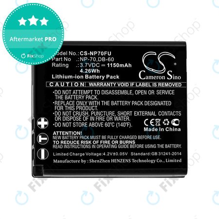 Baterie pentru Panasonic Lumix DMC-FX01, 1150mAh, Li-Ion, 3.7V, CGA-S005, HQ