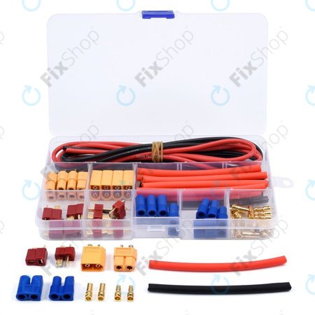 Amass - Set conectori pentru baterii (T-plug, EC3, XT60, fir de silicon și termosudare)