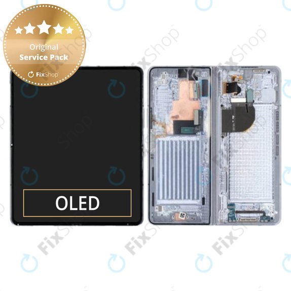 Samsung Galaxy Z Fold 5 F946B - Ecran LCD + Sticlă Tactilă + Ramă (Icyblue) - GH82-31842C Genuine Service Pack