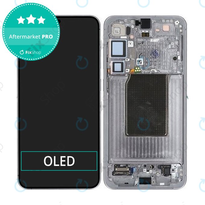 Samsung Galaxy S25 Plus - Ecran LCD + Sticlă Tactilă + Ramă (Silver Shadow) OLED