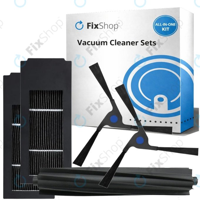 Set de piese de schimb pentru Ecovacs Deebot X2 Omni (1x Perie principală, 2x Filter, 2x Perie laterală)