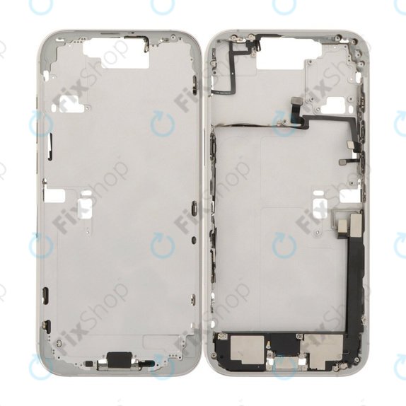 Apple iPhone 16 Pro Max - Cadru Mijlociu + Butoane de Pornire, Volum și Cameră (White Titanium)