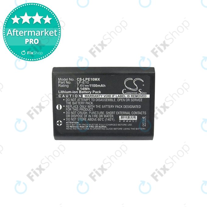 Canon EOS 1100D, 1200D, Kiss X50, Rebel T3, T5 - Baterie LP-E10 Li-Ion 1100mAh HQ