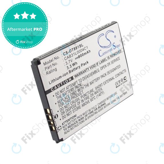 Baterie pentru Alcatel One Touch, OT, TCL A, Vodafone, 900mAh, Li-ion, 3.7V, CAB31L0004C1, HQ