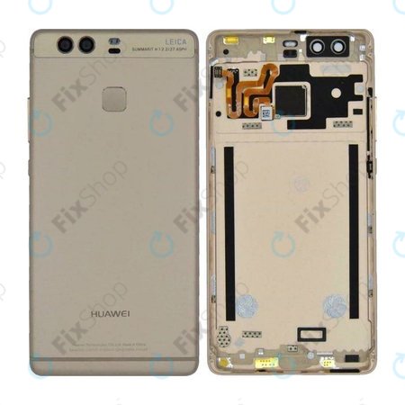 Huawei P9 - Carcasă Baterie + Senzor de Amprentă (Gold) - 02350STJ Genuine Service Pack