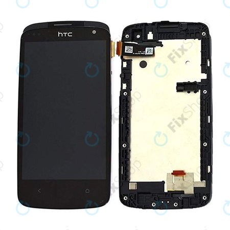 HTC Desire 500 - Ecran LCD + Sticlă Tactilă + Ramă (Negru) - 80H01613-00