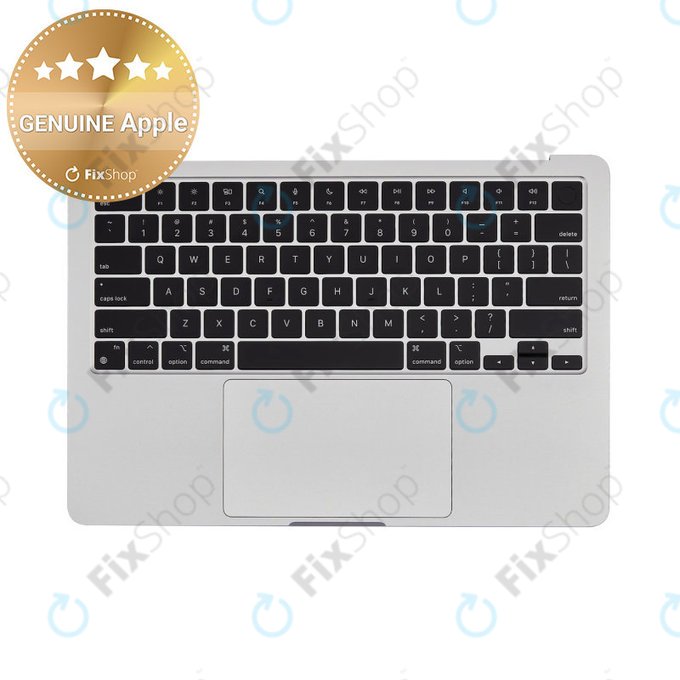 Ramă superioară tastatură pentru MacBook Air 13", A3113 (2024), cu tastatură US și baterie, Silver, 661-40228, Genuine Apple