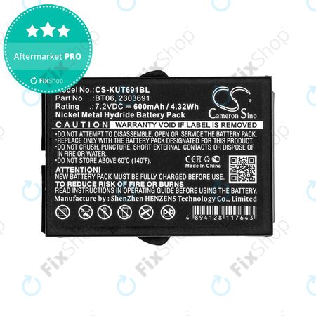 Baterie pentru Ikusi TM60, 61, 62, 600mAh, Ni-MH, 7.2V, BT06, HQ