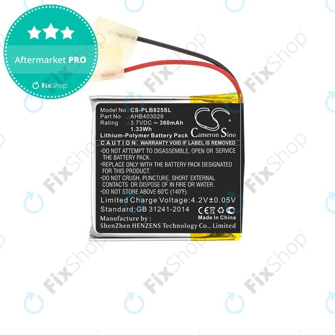 Baterie pentru Plantronics Voyager Focus B825, 360mAh, Li-Pol, 3.7V, AHB403029, HQ