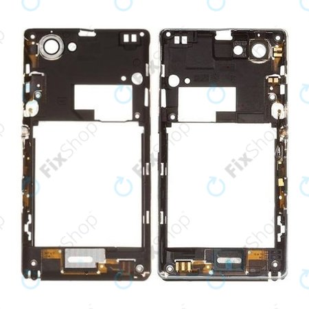 Sony Xperia L C2105 - Ramă Mijlocie + RF antépe (Negru) - 2512SA7701W