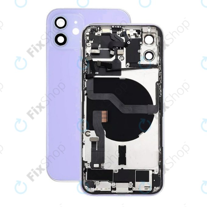 Apple iPhone 12 - Carcasă Spate cu Piese Mici (Purple)