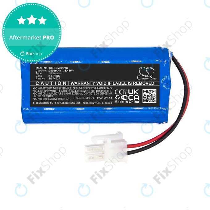 Baterie pentru Ecovacs Deebot M82, Tesla RoboStar T50, T60, T80 Pro, 2600mAh, Li-Ion, 14.8V, BL7402A, HQ