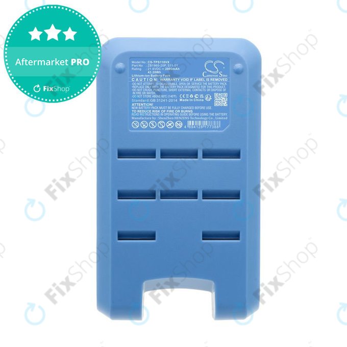 Baterie pentru Tineco Pure One S11, A11, 2000mAh, Li-Ion, 21.6V, ZB1965-20P, HQ
