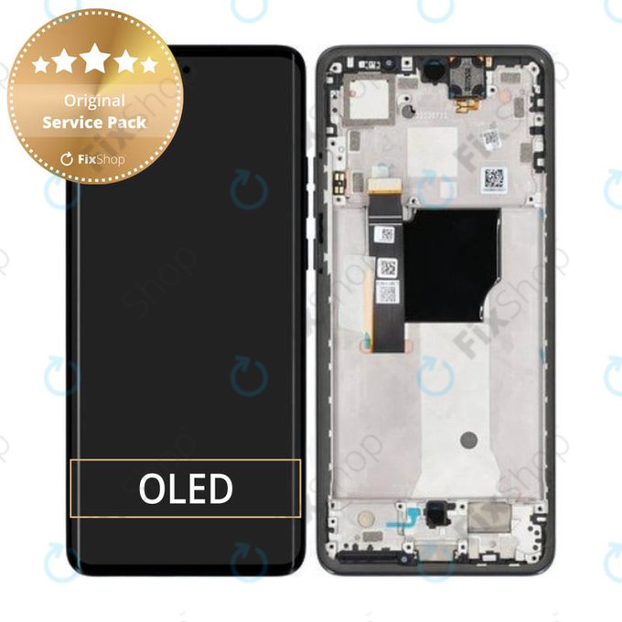 Motorola Edge 40 Neo XT2307 - Ecran LCD + Sticlă Tactilă + Ramă (Black Beauty) - 5D68C23158 Genuine Service Pack