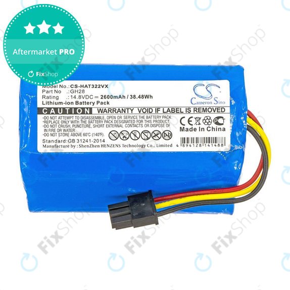 Baterie pentru Fomt R620c, Haier T322, J300s, Liectroux DH860, TCL S15, Tomefon, 2600mAh, Li-Ion, 14.8V, GH28, HQ