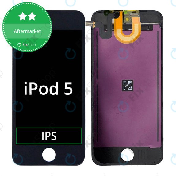 Ecran LCD pentru iPod Touch (5th Gen, 6th Gen, 7th Gen), Black, Sticlă tactilă cu ramă