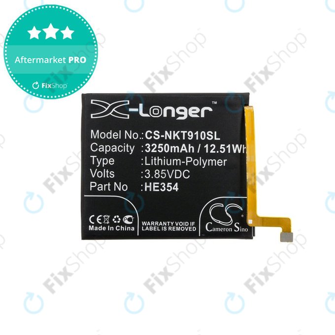 Baterie pentru Nokia 9 PureView, 3250mAh, Li-Pol, 3.85 V, HE354, HQ