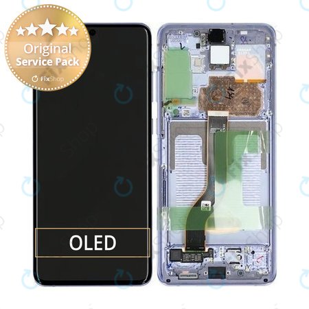 Samsung Galaxy S20 Plus G985F - Ecran LCD + Sticlă Tactilă + Ramă (BTS Edition Purple) - GH82-22134K, GH82-22145K Genuine Service Pack