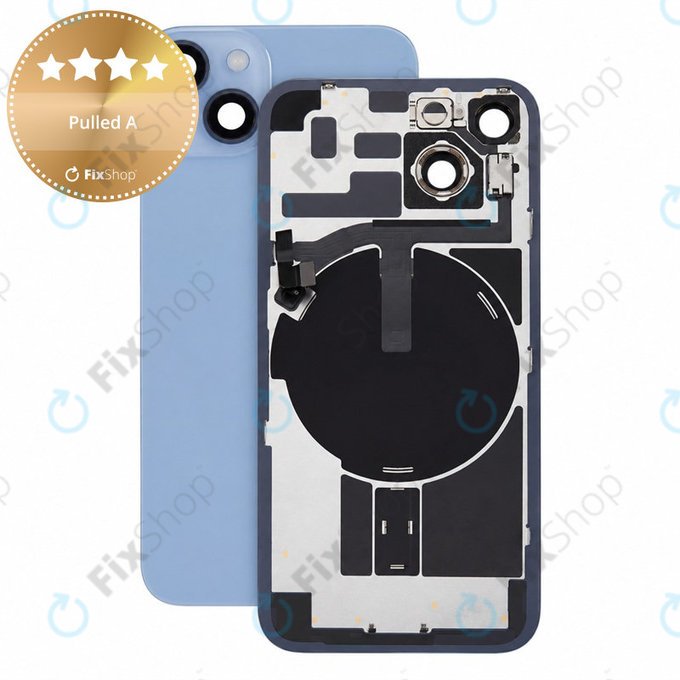 Sticlă carcasă spate pentru iPhone 14, Blue, Pulled A