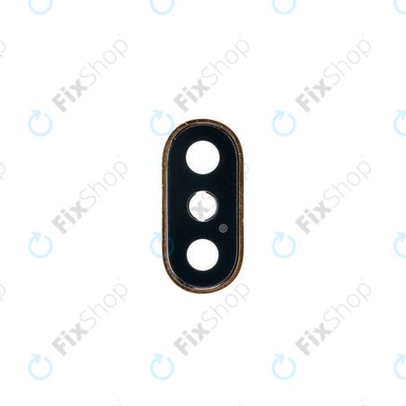 Apple iPhone XS - Sticlă Cameră Spate cu Ramă (Gold)
