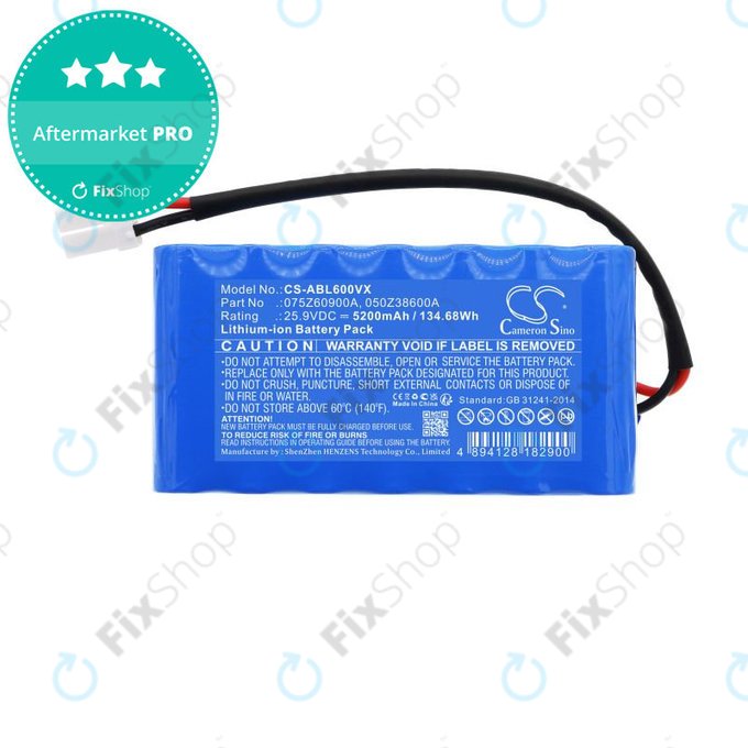 Baterie pentru Wiper i130S, Ambrogio Twenty Elite, 5200mAh, Li-Ion, 25.9V, 075Z60900A, HQ
