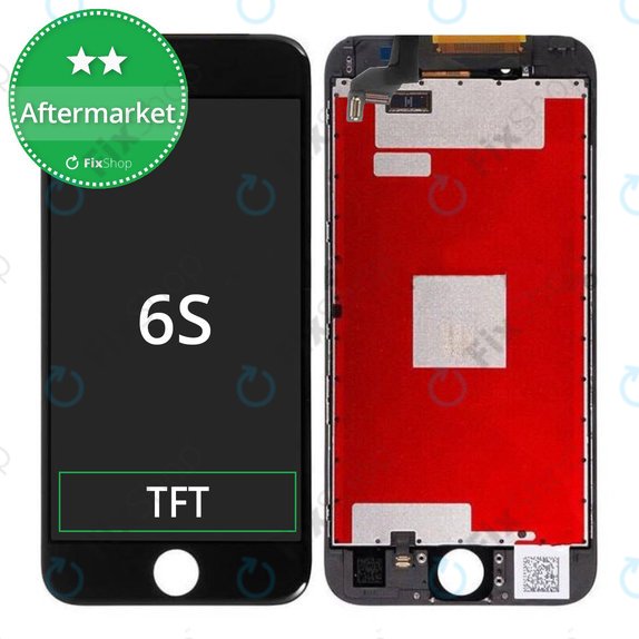 Ecran pentru iPhone 6S, Black, Sticlă tactilă cu ramă