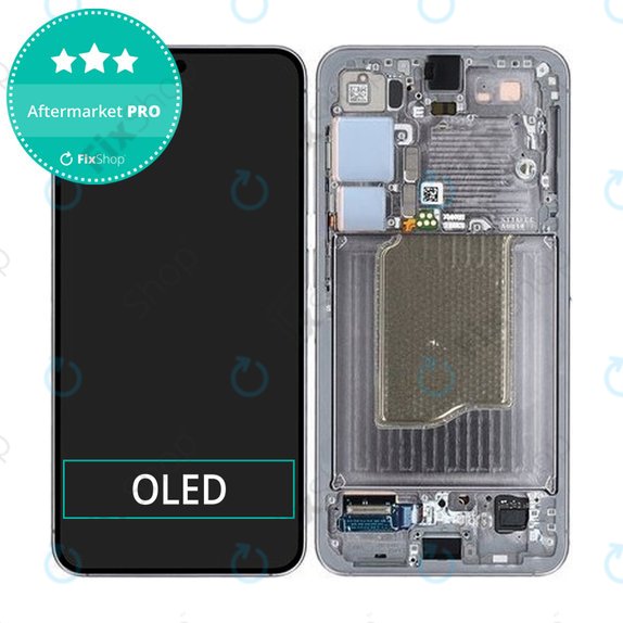 Samsung Galaxy S25 - Ecran LCD + Sticlă Tactilă + Ramă (Silver Shadow) OLED
