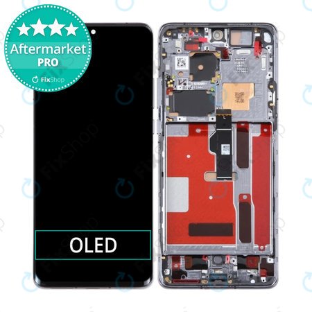 Huawei P50 Pro JAD-AL50 JAD-LX9 - Ecran LCD + Sticlă Tactilă + Ramă (Golden Black) OLED