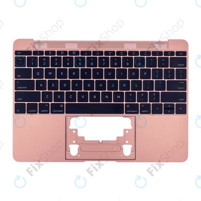 Apple MacBook 12" A1534 (Early 2015 - Mid 2017) - Superior Ramă Tastatură + Tastatură US (Rose Gold)