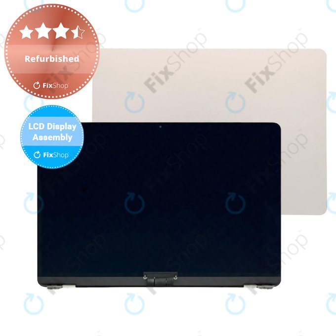 Apple MacBook Air 13" M2 A2681 (2022) - Ecran LCD + Sticlă Frontală + Carcasă Spate (Starlight) Refurbished