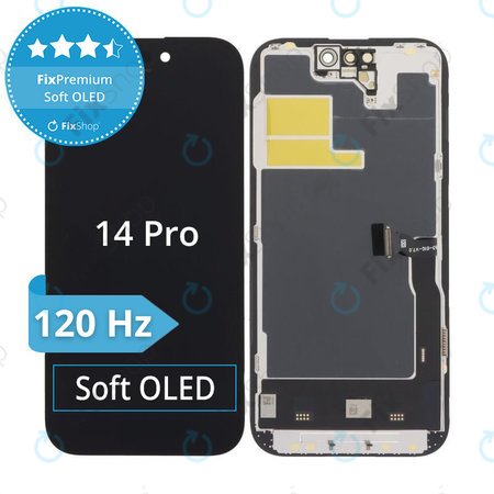 Ecran Soft OLED pentru iPhone 14 Pro - Sticlă Tactilă + Ramă, DIAGNOSTIC