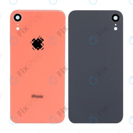 Apple iPhone XR - Sticlă Carcasă Spate + Sticlă Camere (Coral)