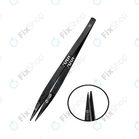 Pensetă ESD antistatică cu vârf plat din ceramică, 2UUL TW32