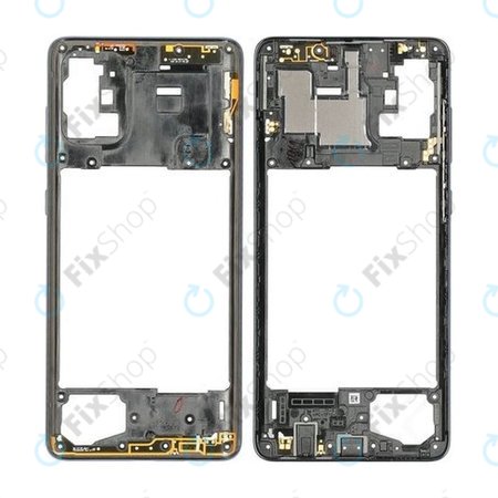 Samsung Galaxy A71 A715F - Ramă Mijlocie (Prism Crush Black) - GH98-44756A Genuine Service Pack