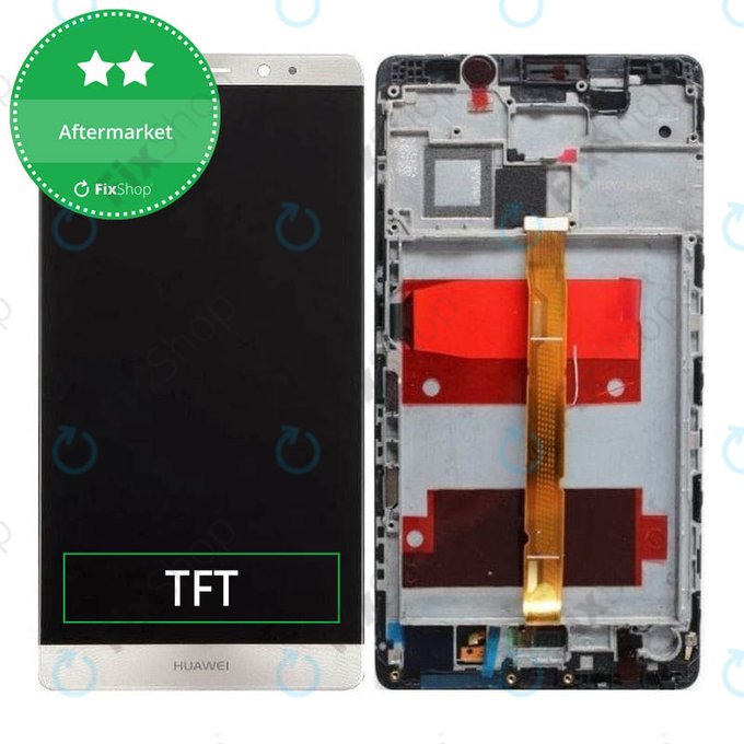 Huawei Mate 8 - Ecran LCD + Sticlă Tactilă + Ramă (White) TFT