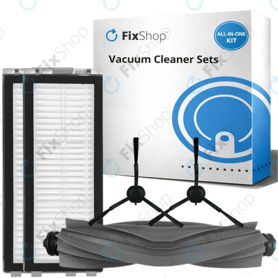 Set de piese de schimb pentru Xiaomi Dreame L20 Ultra, X20 Pro, X20 Pro Plus (1x Perie principală, 2x Filter, 2x Perie laterală – neagră)
