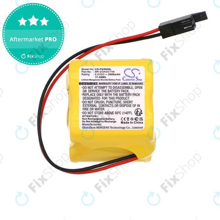 Baterie pentru GE FANUC ALPHA iSV, BETA iSV, 2900mAh, Li-MnO2, 6V, A98L-0031-0025, HQ