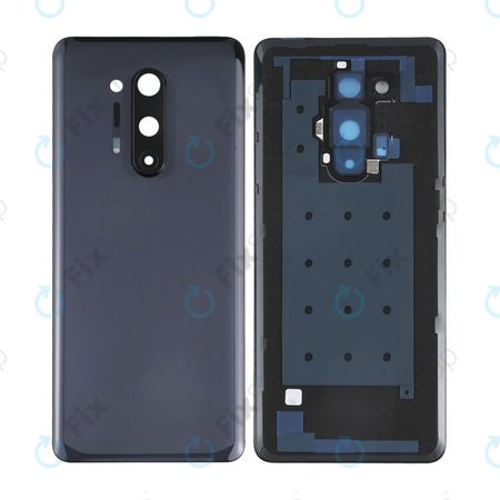 OnePlus 8 Pro IN2023 IN2020 - Carcasă Baterie + Sticlă Cameră Spate (Onyx Black)