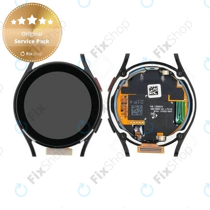 Samsung Galaxy Watch 4 40mm R865 - Ecran LCD + Sticlă Tactilă + Ramă (Black) - GH82-28815A Genuine Service Pack